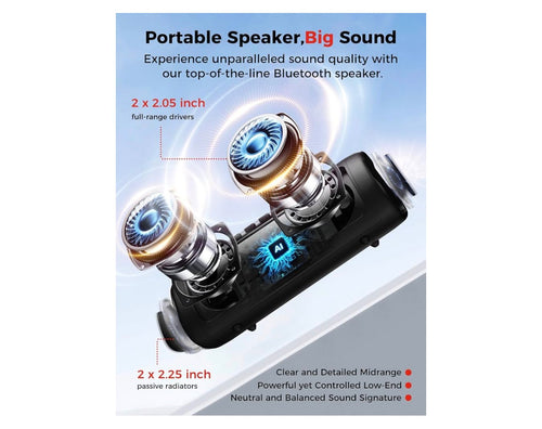 BolaButty X-Go Portable Bluetooth Speaker — IPX5 Waterproof, HD Sound & RGB Sync Lights